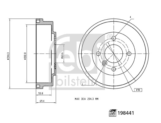 Remtrommel Febi Bilstein 198441