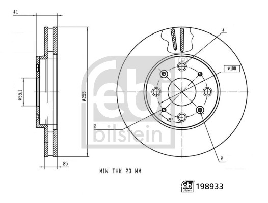 Remschijf Febi Bilstein 198933