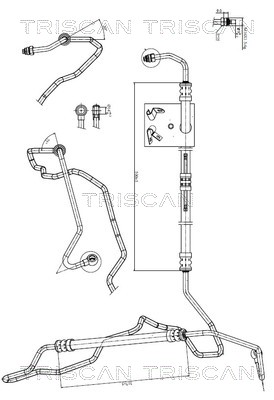 Hydraulische slang, besturing Triscan 8516 11009
