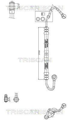 Hydraulische slang, besturing Triscan 8516 11018