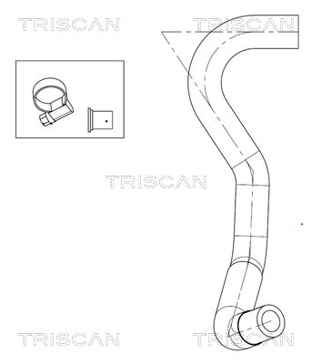 Hydraulische slang, besturing Triscan 8516 11023