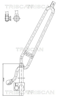 Hydraulische slang, besturing Triscan 8516 11028