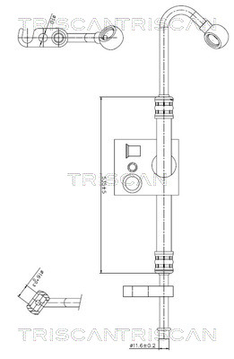 Hydraulische slang, besturing Triscan 8516 11030