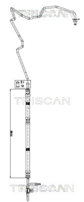 Hydraulische slang, besturing Triscan 8516 16004