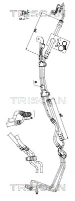 Hydraulische slang, besturing Triscan 8516 16008