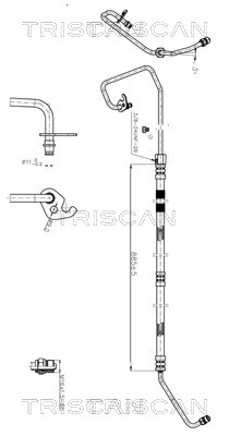Hydraulische slang, besturing Triscan 8516 16009