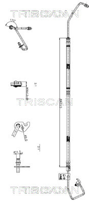Hydraulische slang, besturing Triscan 8516 16027