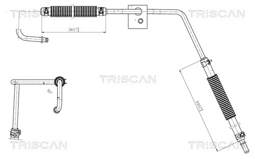 Hydraulische slang, besturing Triscan 8516 16035