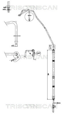 Hydraulische slang, besturing Triscan 8516 16037