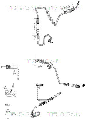 Hydraulische slang, besturing Triscan 8516 16044