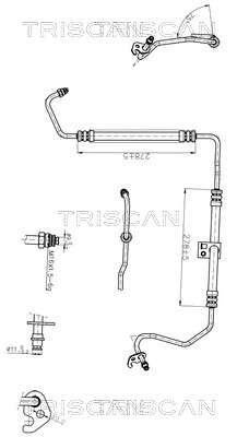 Hydraulische slang, besturing Triscan 8516 16045