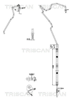 Hydraulische slang, besturing Triscan 8516 16052