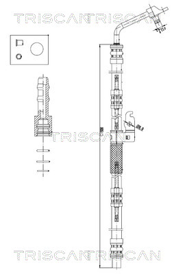 Hydraulische slang, besturing Triscan 8516 17001
