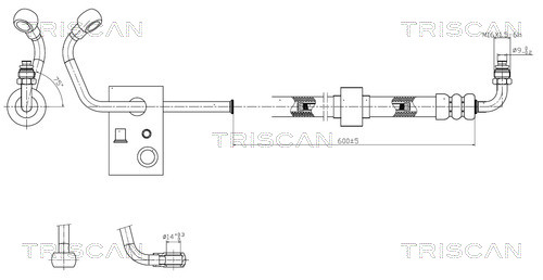 Hydraulische slang, besturing Triscan 8516 23008