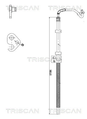 Hydraulische slang, besturing Triscan 8516 23010