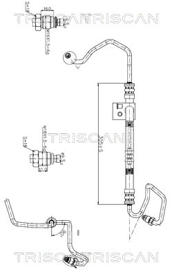 Hydraulische slang, besturing Triscan 8516 24003