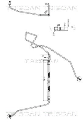 Hydraulische slang, besturing Triscan 8516 27002