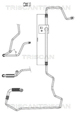 Hydraulische slang, besturing Triscan 8516 28002