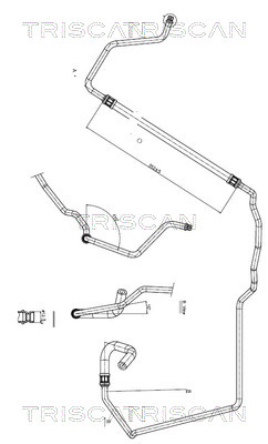 Hydraulische slang, besturing Triscan 8516 28005