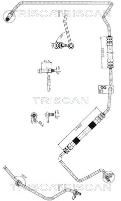 Hydraulische slang, besturing Triscan 8516 28010