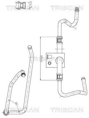 Hydraulische slang, besturing Triscan 8516 28013