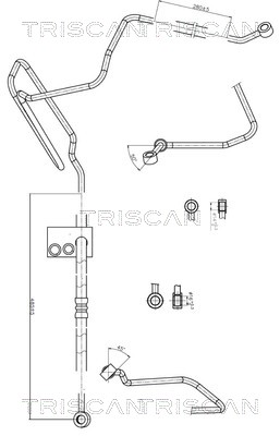 Hydraulische slang, besturing Triscan 8516 29004