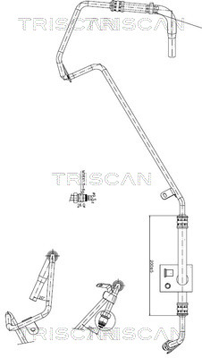 Hydraulische slang, besturing Triscan 8516 29018