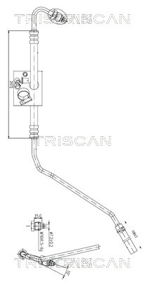 Hydraulische slang, besturing Triscan 8516 29023