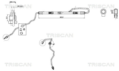 Hydraulische slang, besturing Triscan 8516 29024