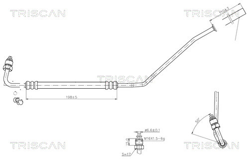 Hydraulische slang, besturing Triscan 8516 29027