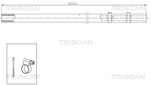 Hydraulische slang, besturing Triscan 8516 29029