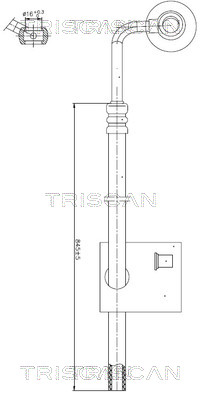 Hydraulische slang, besturing Triscan 8516 29030