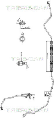 Hydraulische slang, besturing Triscan 8516 29046