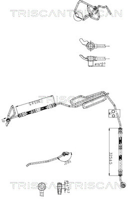 Hydraulische slang, besturing Triscan 8516 29051
