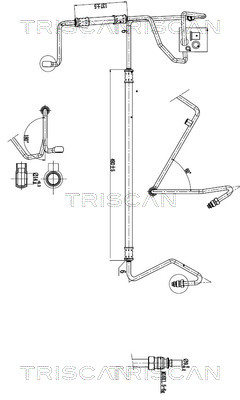 Hydraulische slang, besturing Triscan 8516 29052