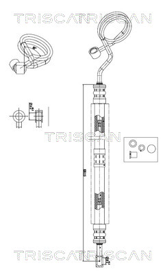 Hydraulische slang, besturing Triscan 8516 29057