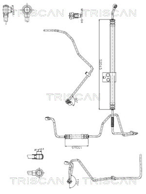 Hydraulische slang, besturing Triscan 8516 29070
