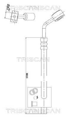 Hydraulische slang, besturing Triscan 8516 29077