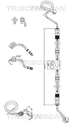Hydraulische slang, besturing Triscan 8516 29078