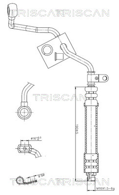 Hydraulische slang, besturing Triscan 8516 29082