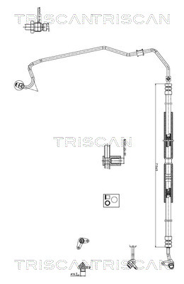 Hydraulische slang, besturing Triscan 8516 40002