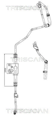 Hydraulische slang, besturing Triscan 8516 43003
