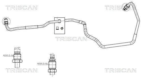 Hydraulische slang, besturing Triscan 8516 43007