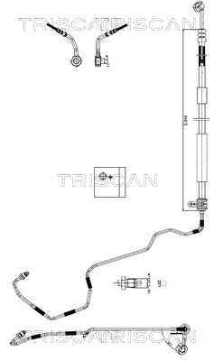 Hydraulische slang, besturing Triscan 8516 43009