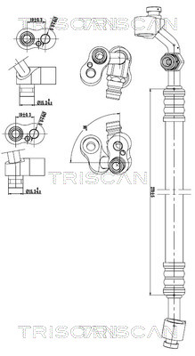 Hoge druk- / lage drukleiding, airconditioning Triscan 9010 11001