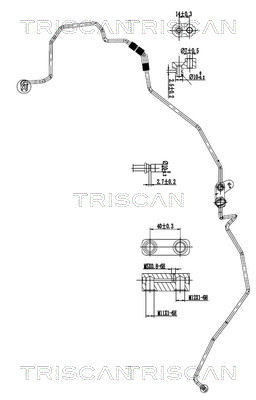 Hoge druk- / lage drukleiding, airconditioning Triscan 9010 13001