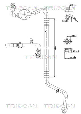 Hoge druk- / lage drukleiding, airconditioning Triscan 9010 14002