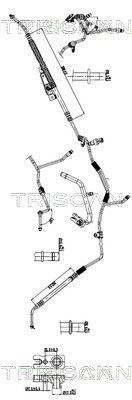 Hoge druk- / lage drukleiding, airconditioning Triscan 9010 15001