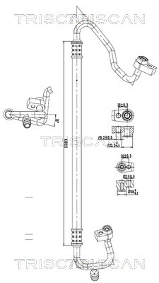 Hoge druk- / lage drukleiding, airconditioning Triscan 9010 16043