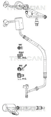 Hoge druk- / lage drukleiding, airconditioning Triscan 9010 16051